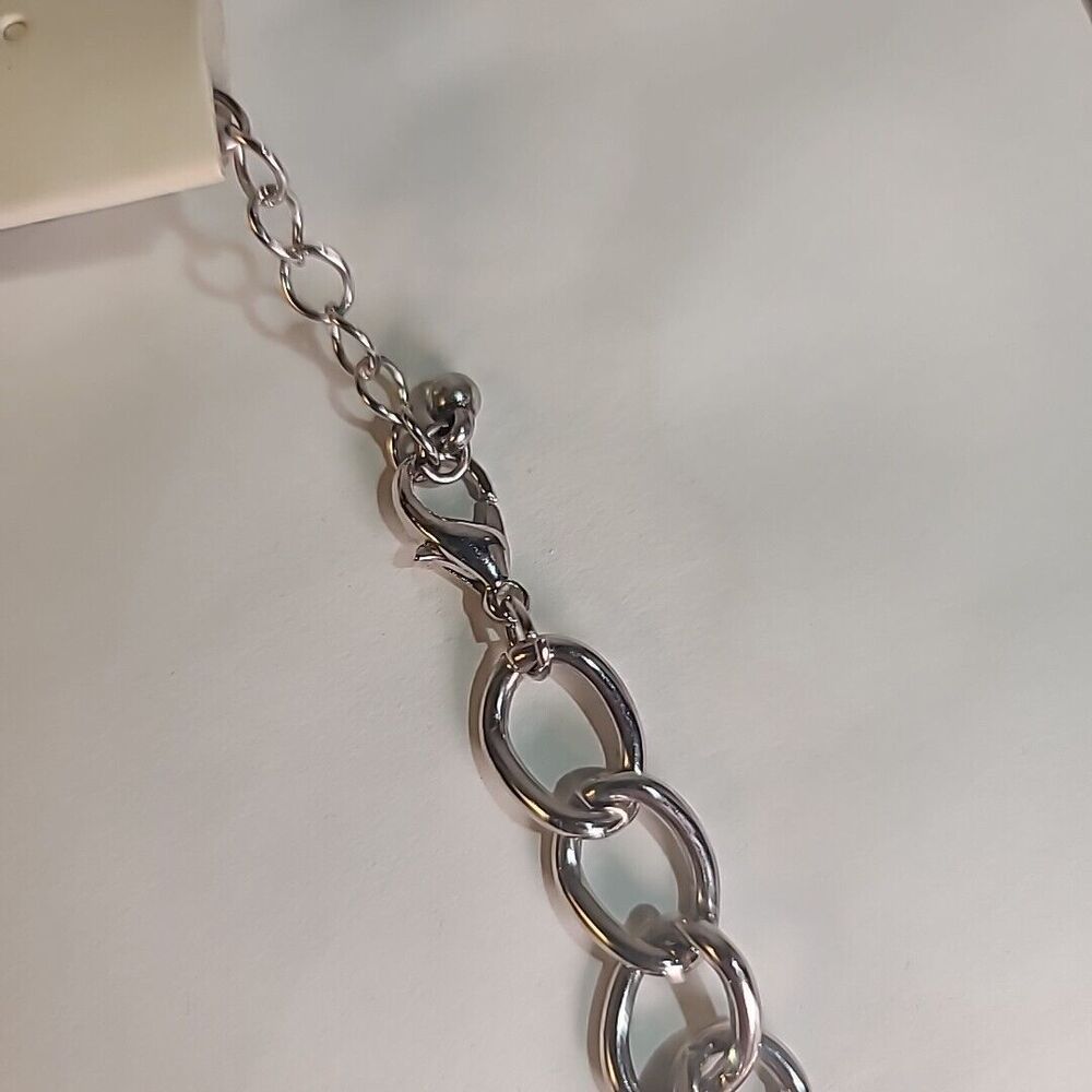 NWT Vintage Da Vinci Necklace W/ Earrings  TURQUOISE Silver Tone - Picture 6 of 7